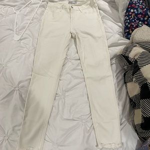 White jeans, size 28, stretchy